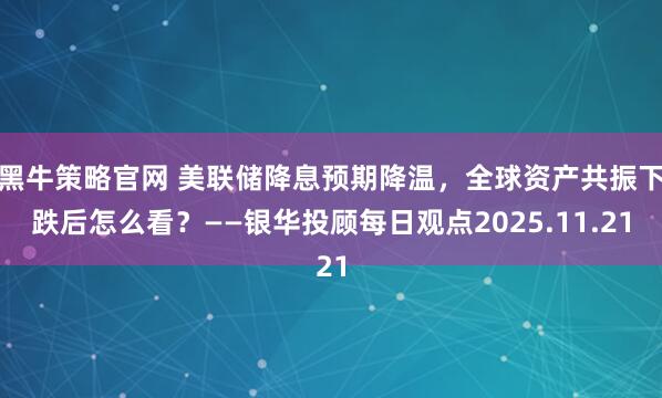黑牛策略官网 美联储降息预期降温，全球资产共振下跌后怎么看？——银华投顾每日观点2025.11.21