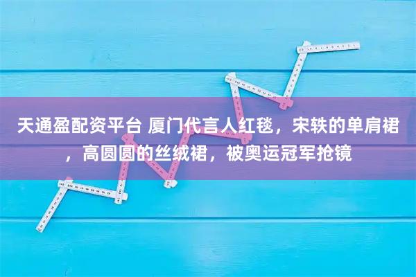 天通盈配资平台 厦门代言人红毯，宋轶的单肩裙，高圆圆的丝绒裙，被奥运冠军抢镜